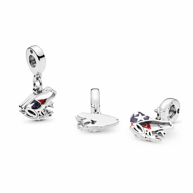 Pandora Love Puerto Rico Dangle Charm Ireland - Sterling Silver/Enamel/Blue - 723194QIM